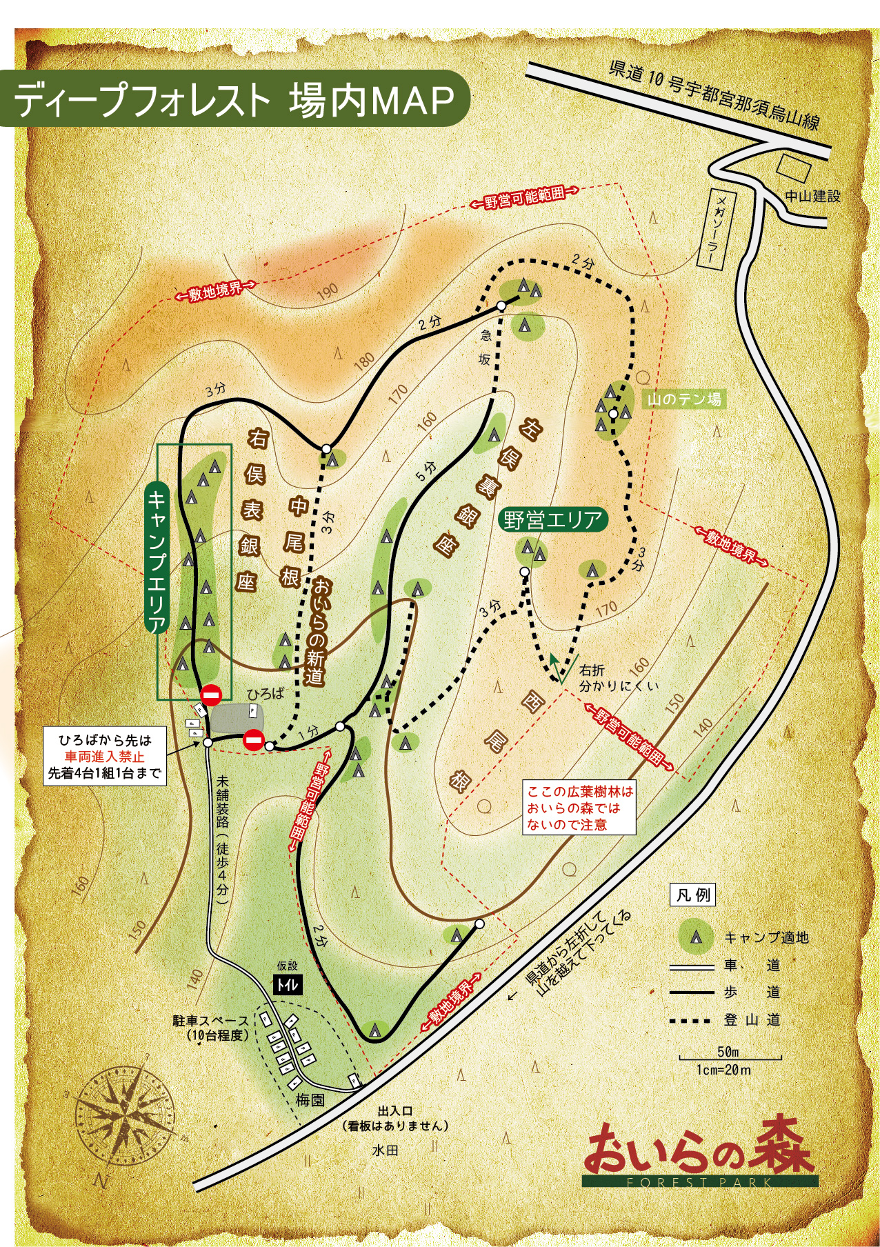 ディープフォレスト場内マップ